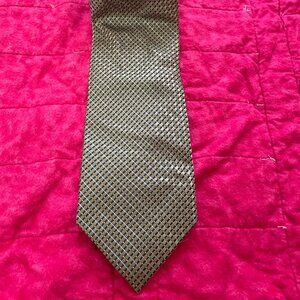 Vintage Big & Tall Calvin Klien 100% Silk Tie Approx 4" W 64" L Green Navy